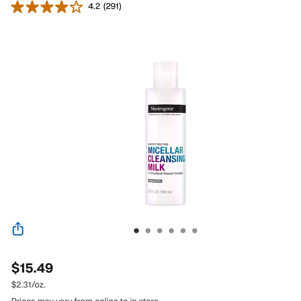 Neutrogena Micellar Cleansing Milk - 🥛 vitamin c set